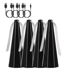 4Pack Fly Table Fans Battery USB Powered Bug Fans Food Fans Fly Table Spinners Traps With Hook For Party BBQ Picnic Camping - 4Pcs - View 1