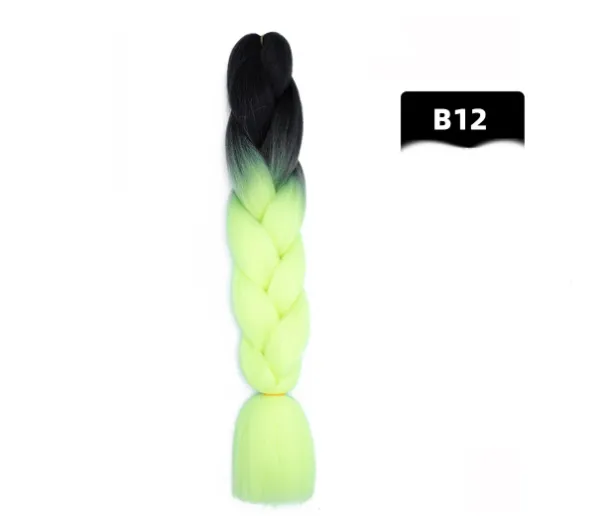 Color Big Braid African Chemical Fiber High Temperature Silk Wig Gradient B12 - Shop at LoveMi