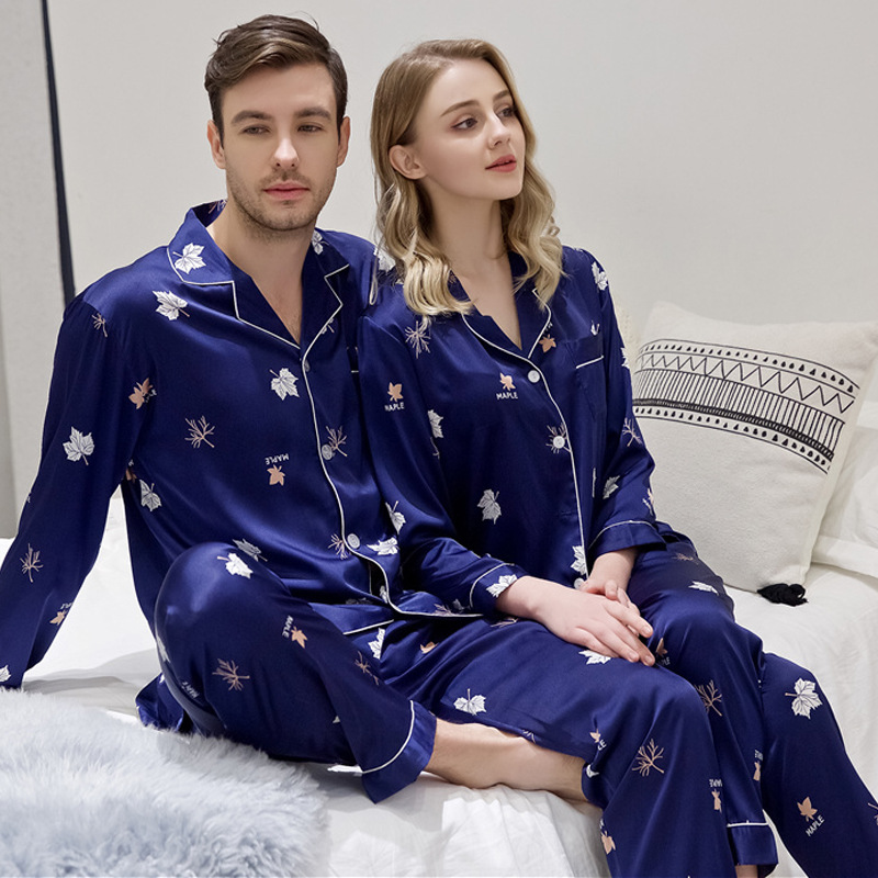 Title 4, Luxury Spring And Autumn Couple Pajamas