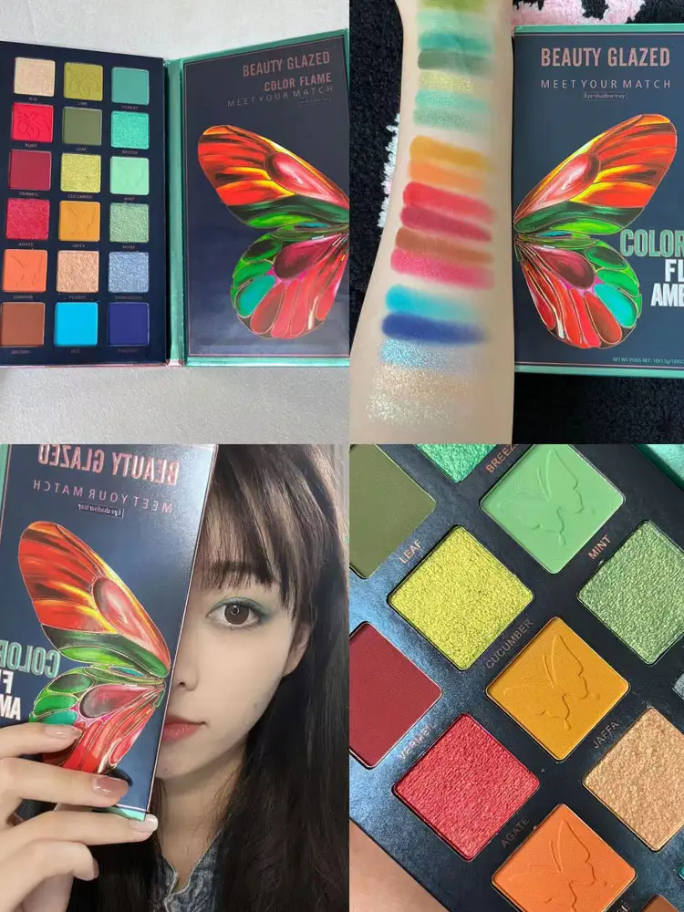 Color Eyeshadow Palette Stage Makeup Sequins
