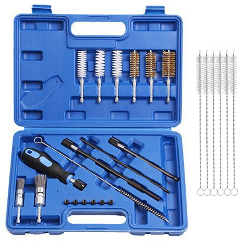 25PCS D Iesel Injector Seat Cleaning Brush Tool Engine