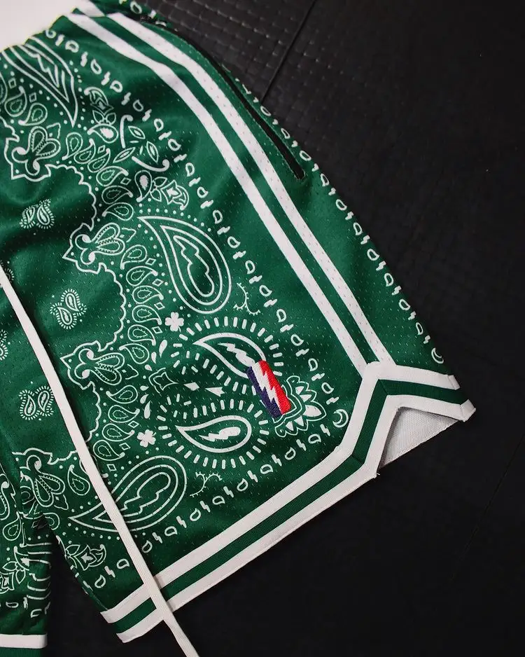 American Basketball Training Retro Shorts Sports Loose Knee Pants Men's