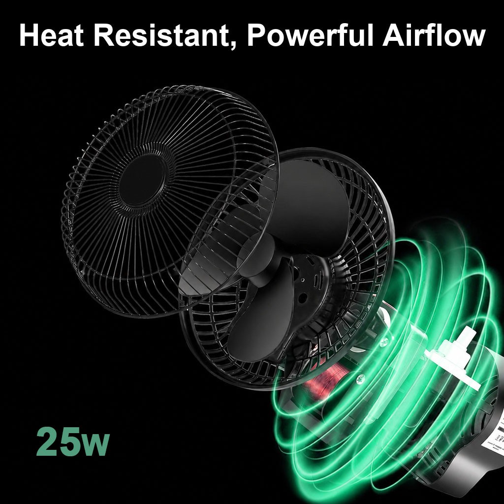 Greenhouse Clip Fan Oscillating 3 Speeds Grow Tent Ventilation Ultra-Quiet — image 8