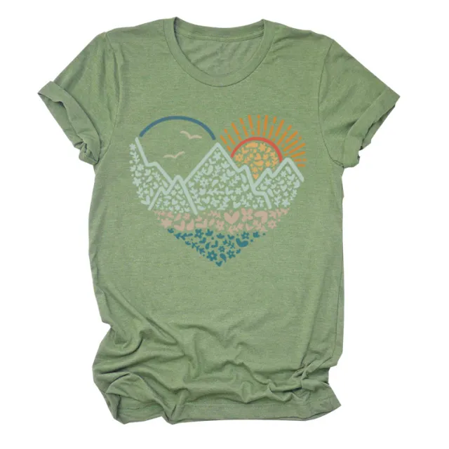 Casual Loose Short Sleeve Top Olive - Shop at LoveMi