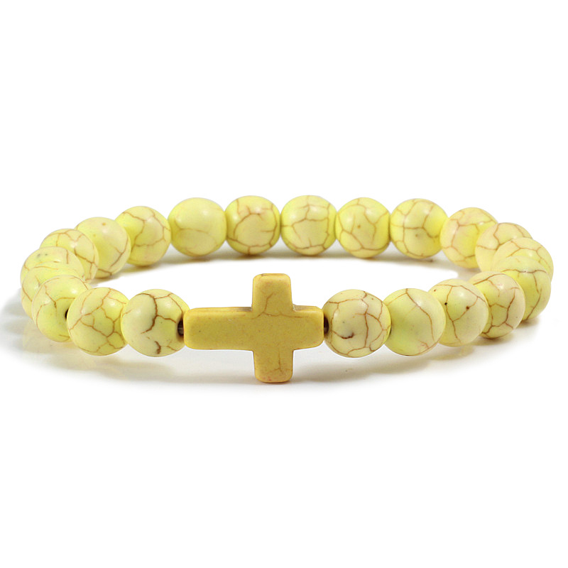 Pulsera Cruz - Brazalete Ajustable Hecho a Mano con Cuentas Joyería Espiritual - Imagen 14 de 14