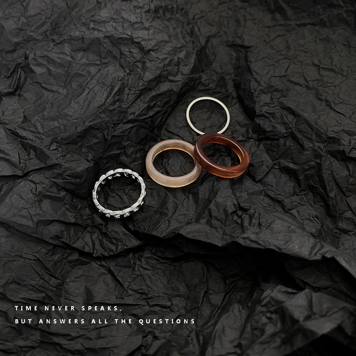 Niche Design Fashion Resin Combination Set Ring