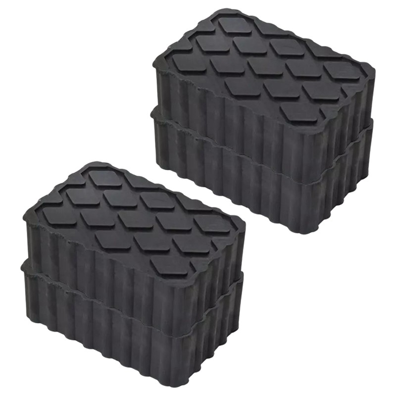 4X Ramp Jacking Rubber Blocks - Universal Scissor Car Lift Pads 120x80x40 Mm — image 2