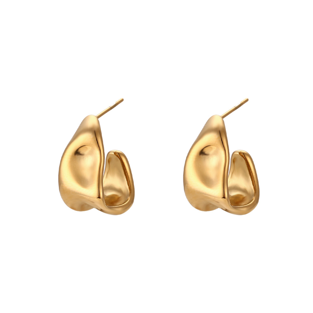 Minimalism earrings ornament stainless steel tin foil