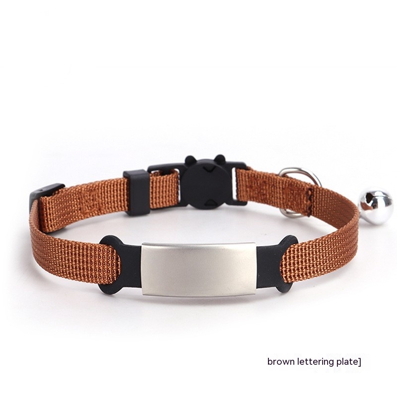 8 color Cat Collar With Detachable Buckle Brown - Shop at LoveMi