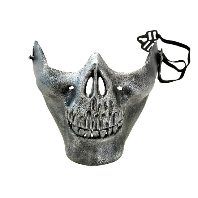 Military Equipment Half face Ghost Horror Mask Antique Silver - Shop at LoveMi