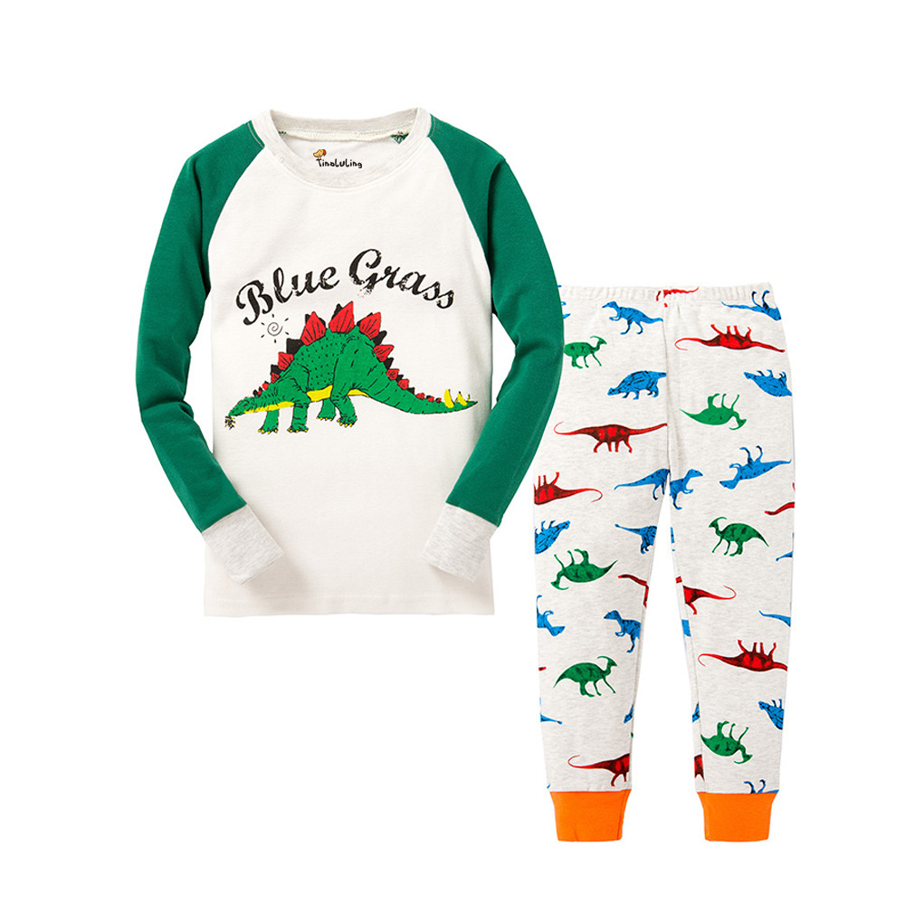 Title 5, Cartoon Dinosaur Print Pajama Set