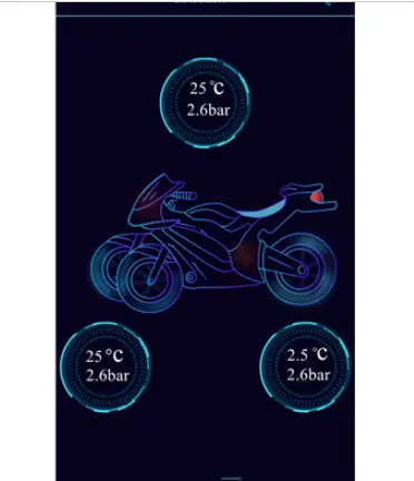 Wireless Tire Pressure Monitor For Detecting And Alarming Two-wheeled Electric Locomotive