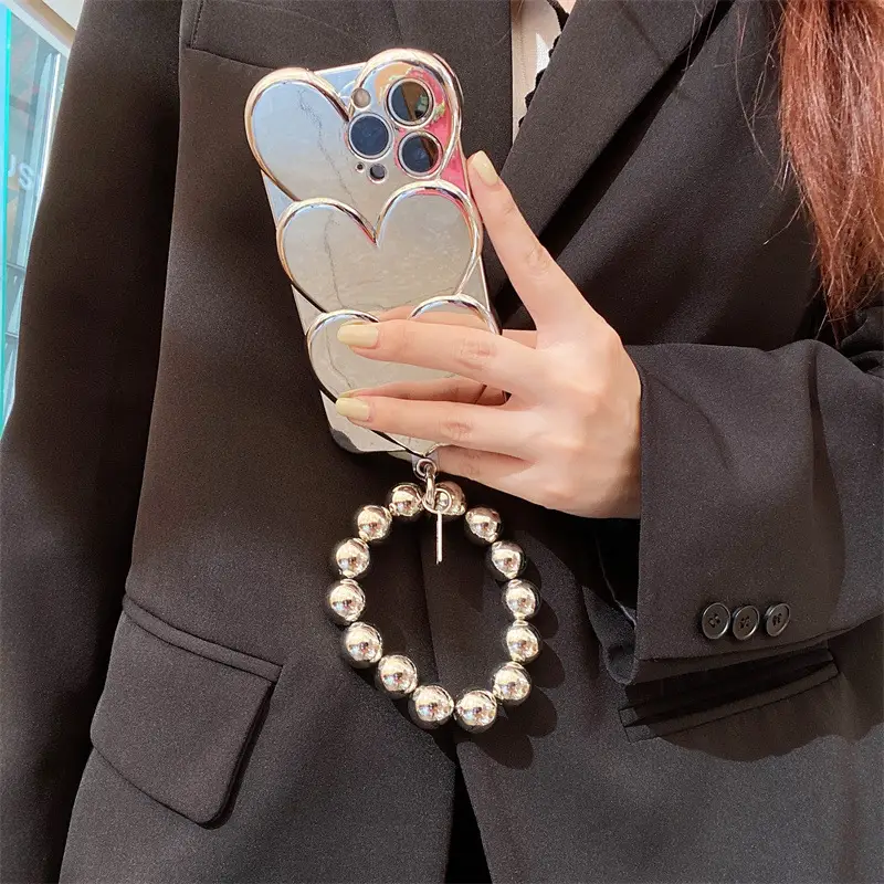 Cold Wind Electroplating Love Mobile Phone Case