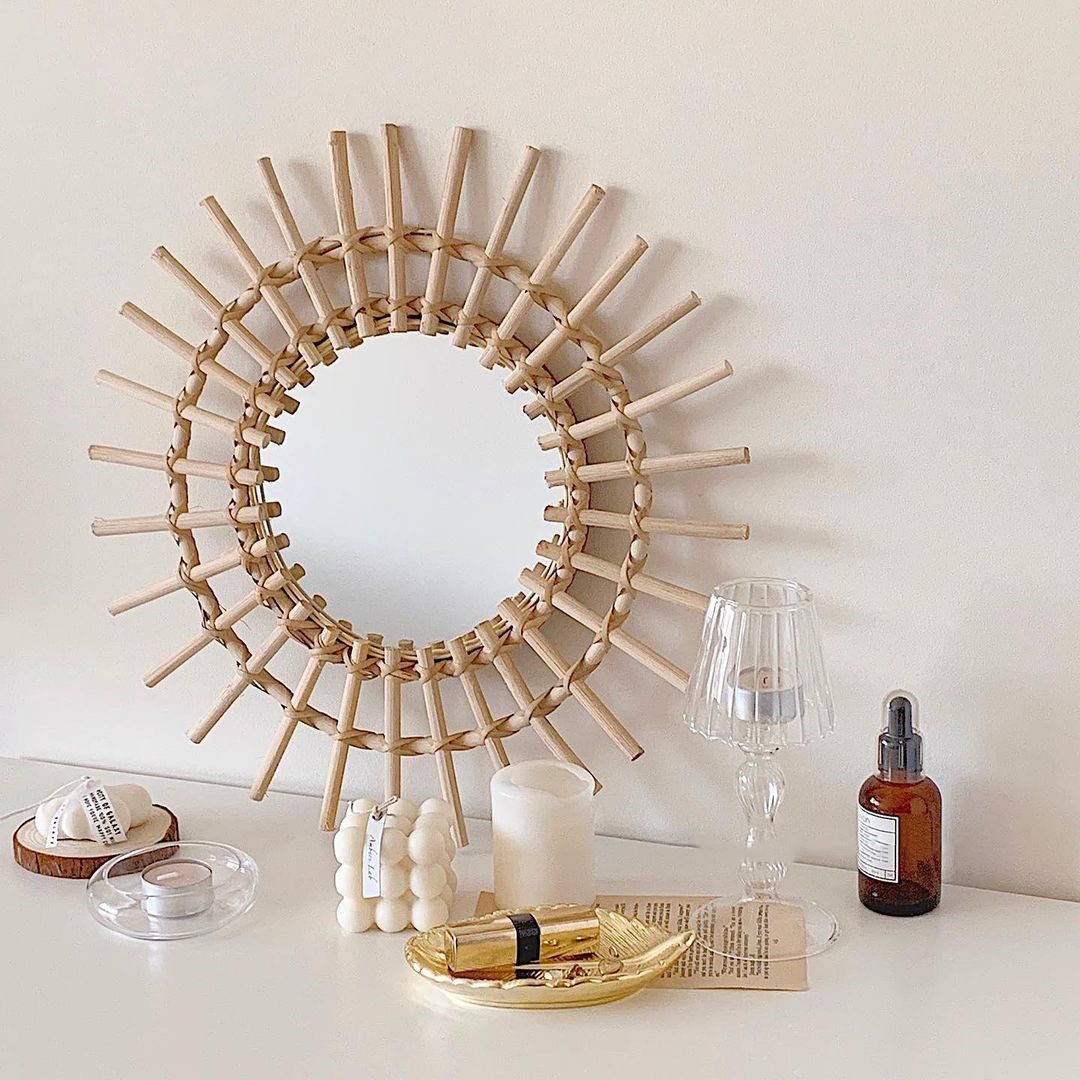 Rattan Wall Mirror, picture 5 of 6