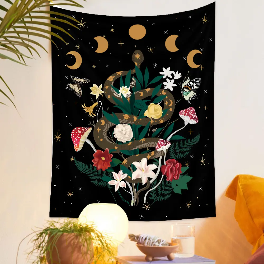 European Retro Mushroom Hanging Cloth Plant Homestay