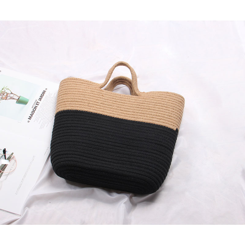 European And American Fashion Color Matching Straw Bag