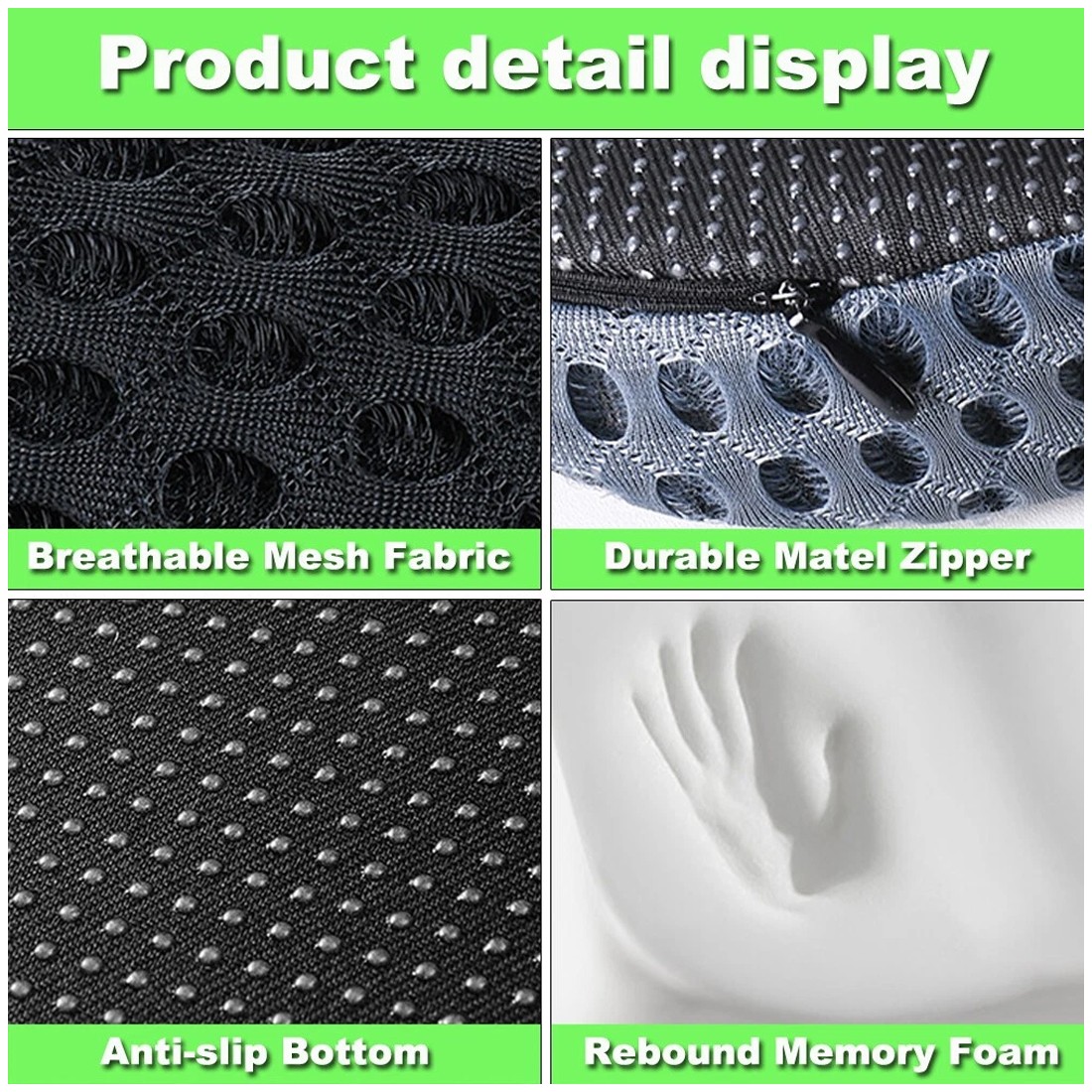 Universal Memory Foam Car Seat Cushion Driving Wedge Pad Booster Driver Pillow — image 9