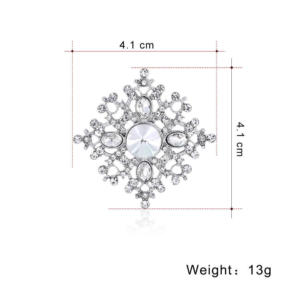 Title 1, Modische Alloy-Quadratbrosche mit Diamanten. Ve...