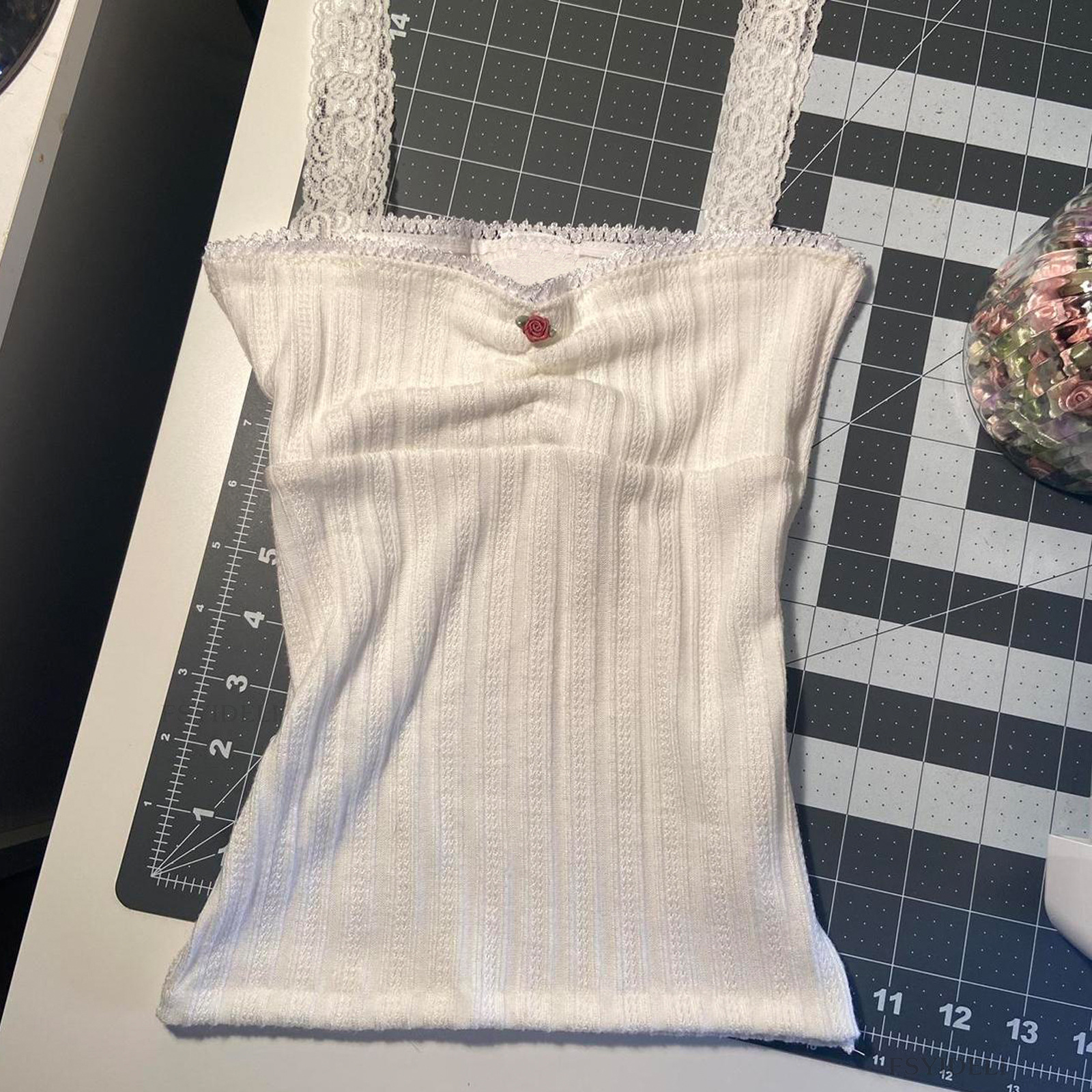 Solid Lace Open Back Top For Women Tank Tops - Shop at LoveMi