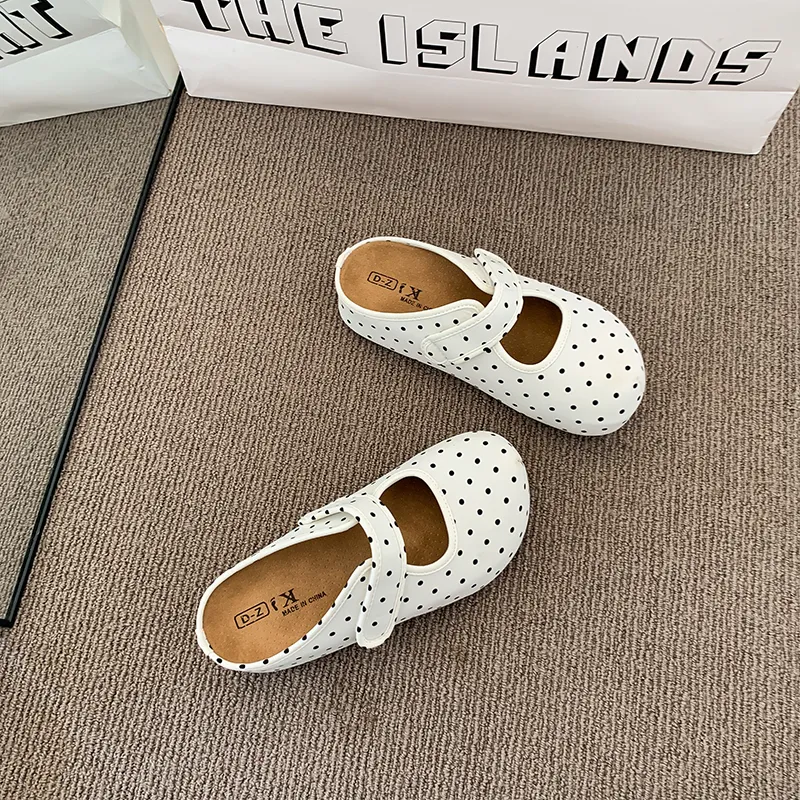 Vintage Polka Dot Platform Mary Jane Shoes