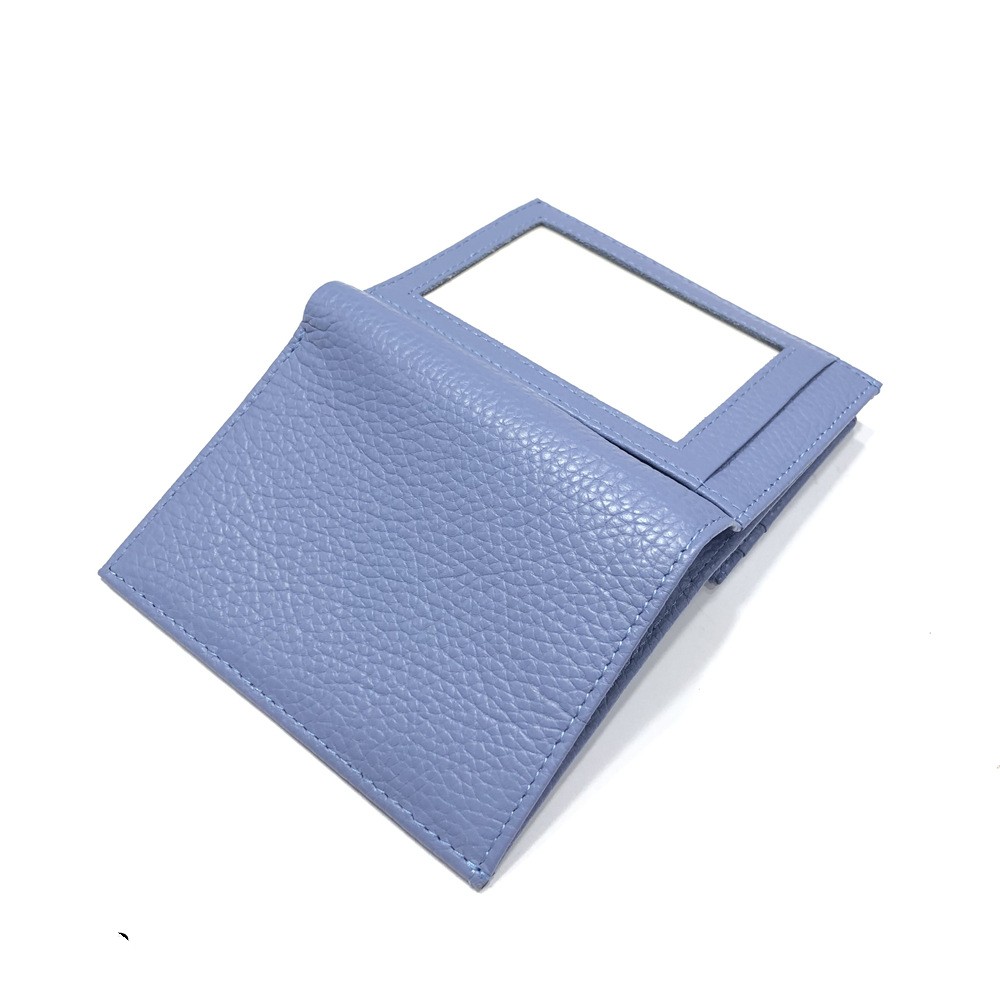 Short Genuine Leather Men's And Women's Wallet Vertical Multi Card Light Violet - Shop at LoveMi