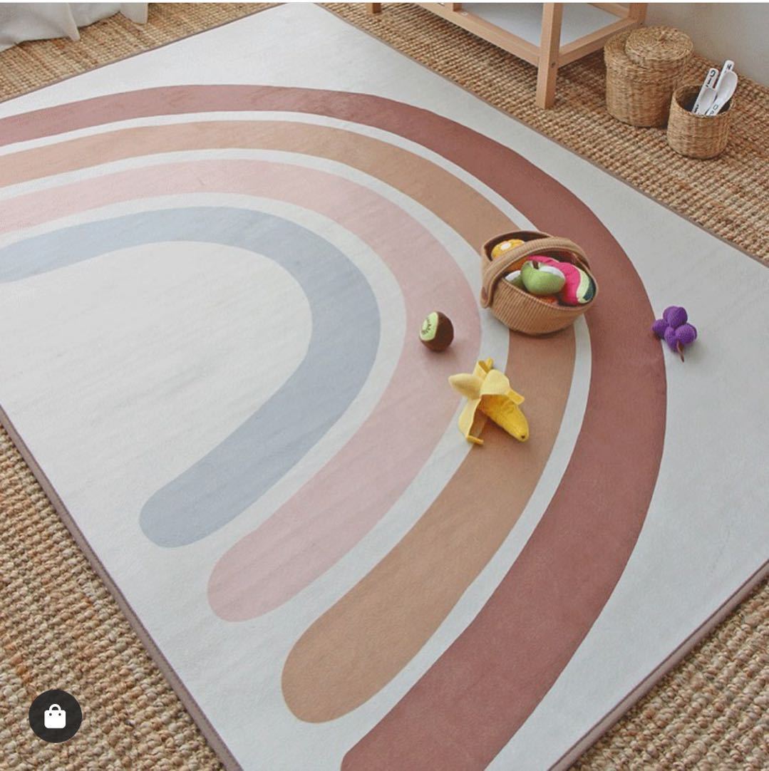 ec618cee 749d 4156 819d 6dbb0944a935 - Nordic children's room rainbow carpet