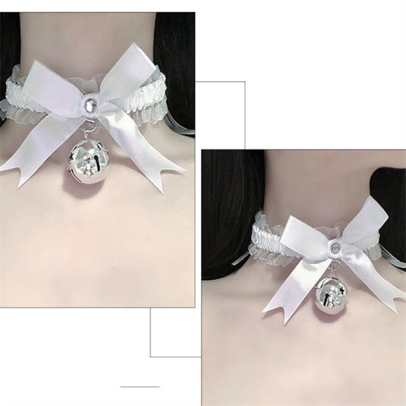 Adjustable Soft Girl Bell Collar Butterfly Neck Ring