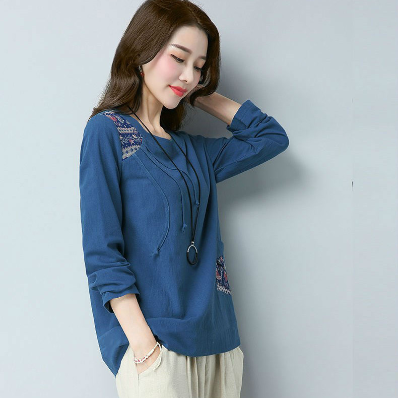 Women's Fashion Loose Long Sleeve Bottoming Shirt Top