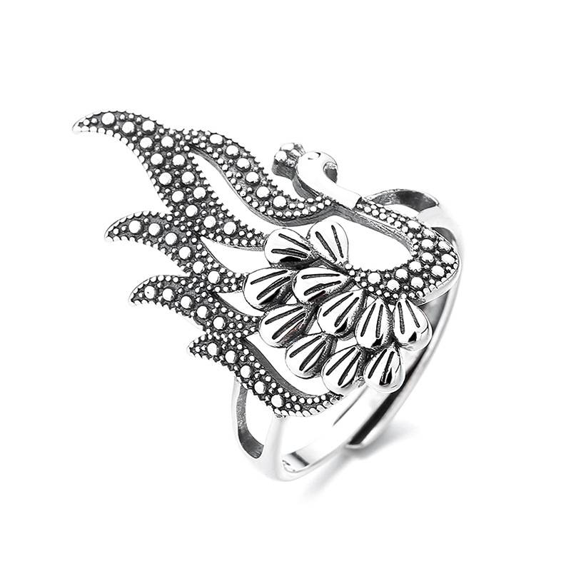 Title 3, National Style Peacock Phoenix Shape Ring for W...