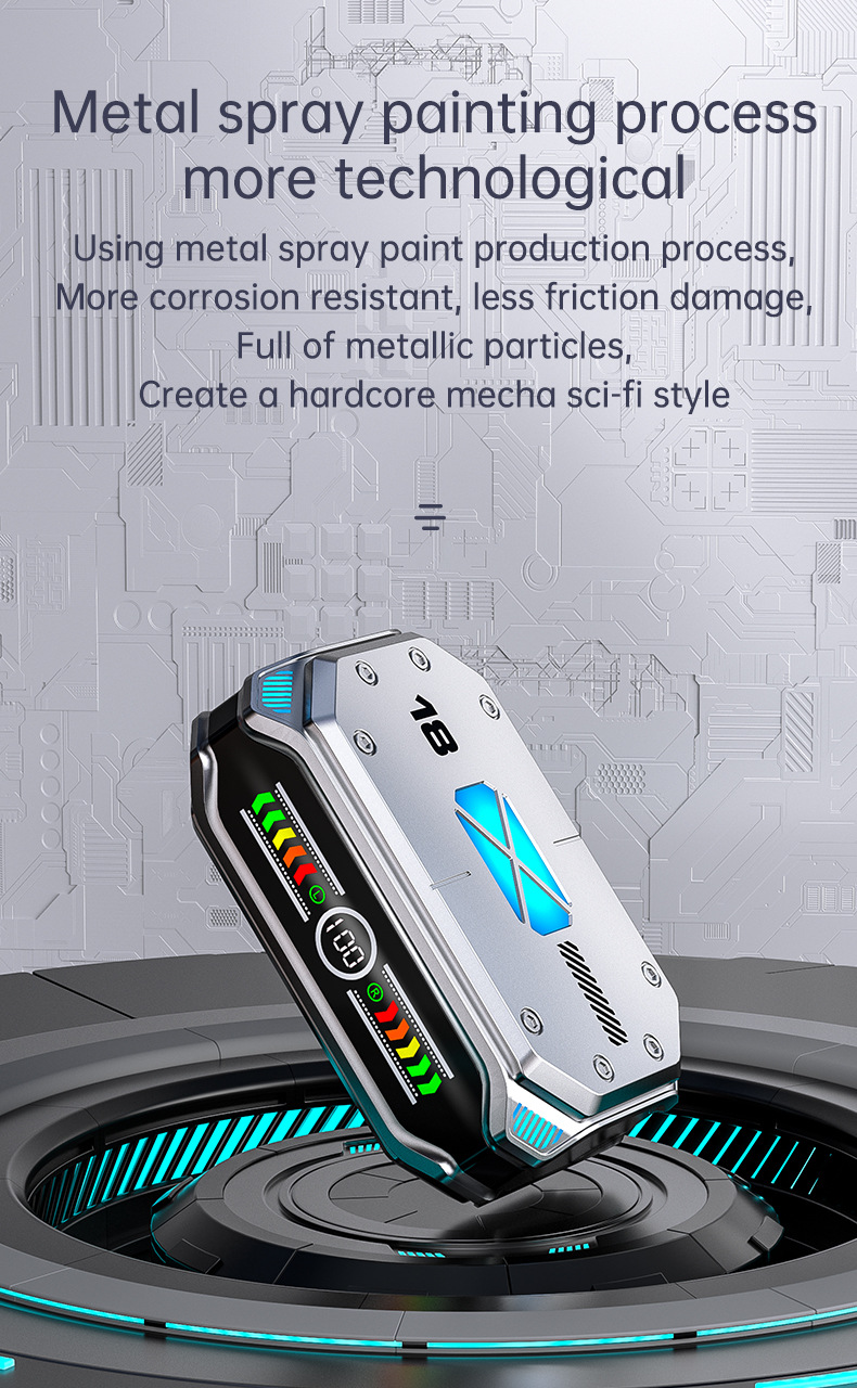 Touch Digital Display True Wireless Motion Low Delay Mechanical Bluetooth Headset