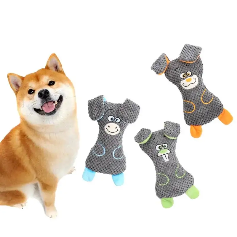 Dog Plush Bites Toys Squeak Cute Animal
