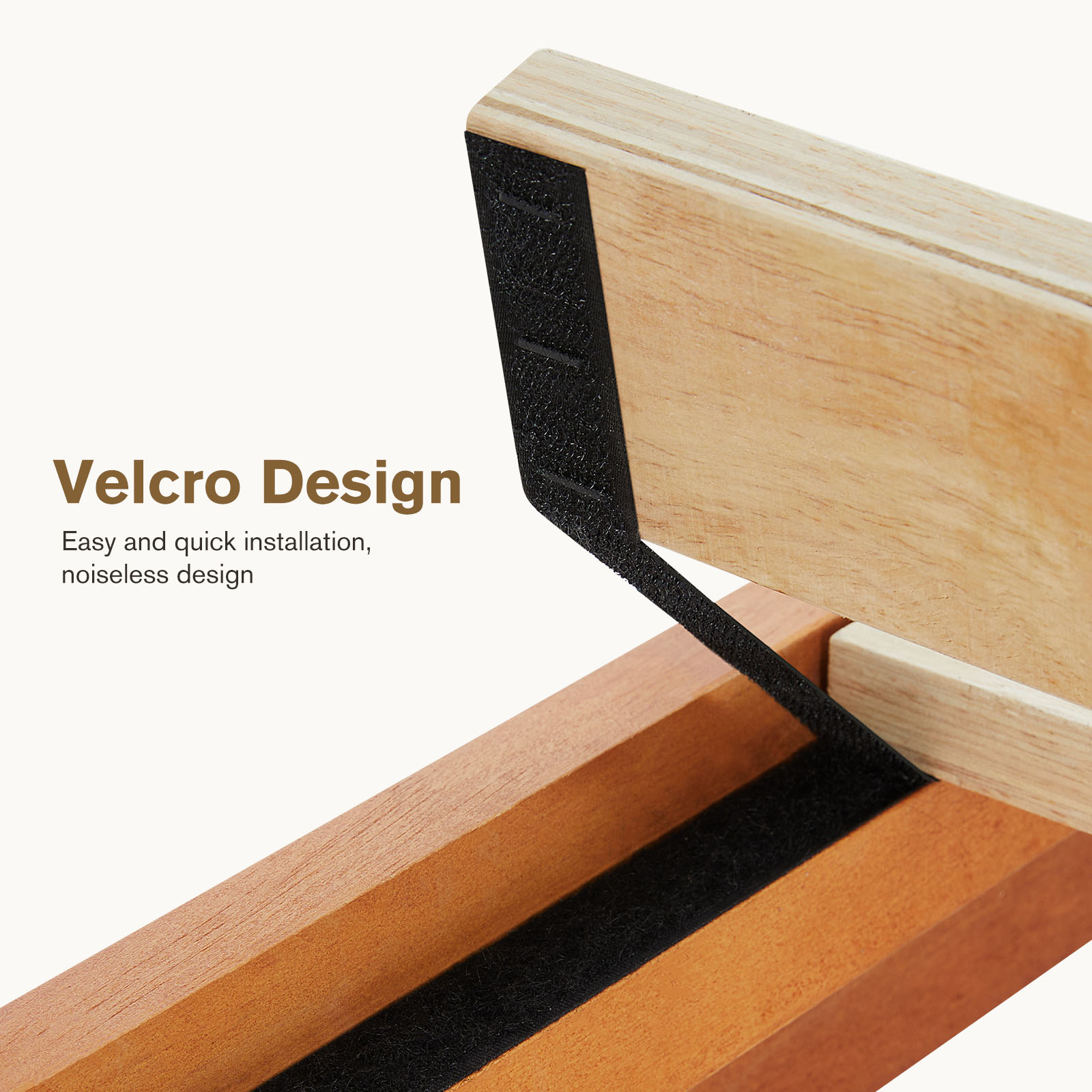 No Need For A Mattress Core. Wooden Platform Bed Frame, With Support Crossbars, And A Mattress Base Made Of Natural Pine Wood.