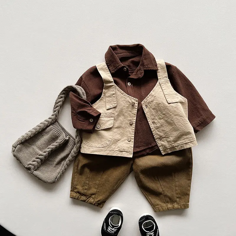 Cotton Long Sleeve Shirt Little Kid's Fashion