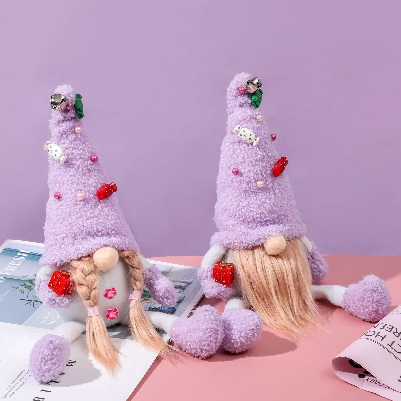 New Christmas Purple Faceless Doll Faceless Old Man