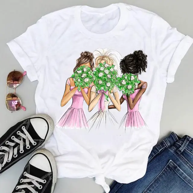 Women's Tops Girlfriends Girls Cat Print T shirts K - Shop at LoveMi