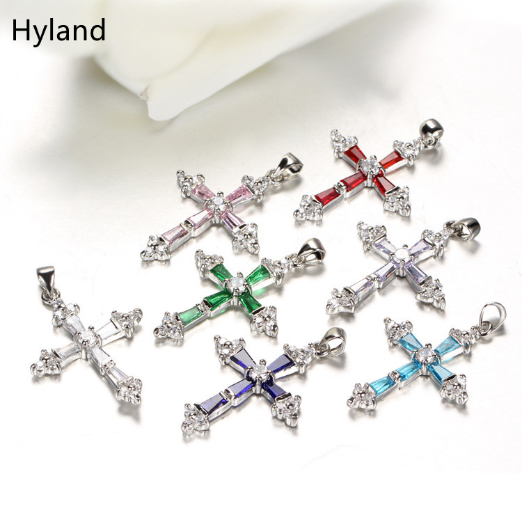 Simple Cross Pendant Women's Money Decorated With Micro