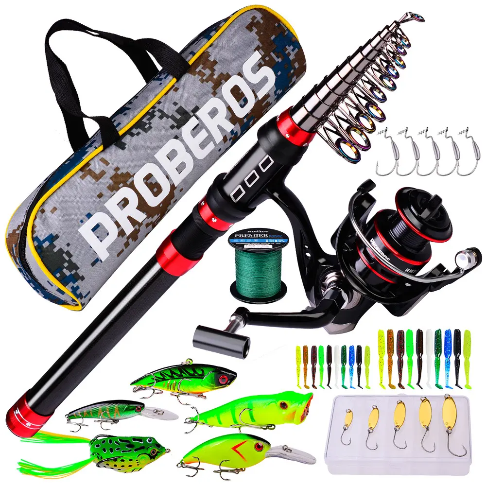 Long Cast Rod Fishing Reel Line Bag Bait Combination