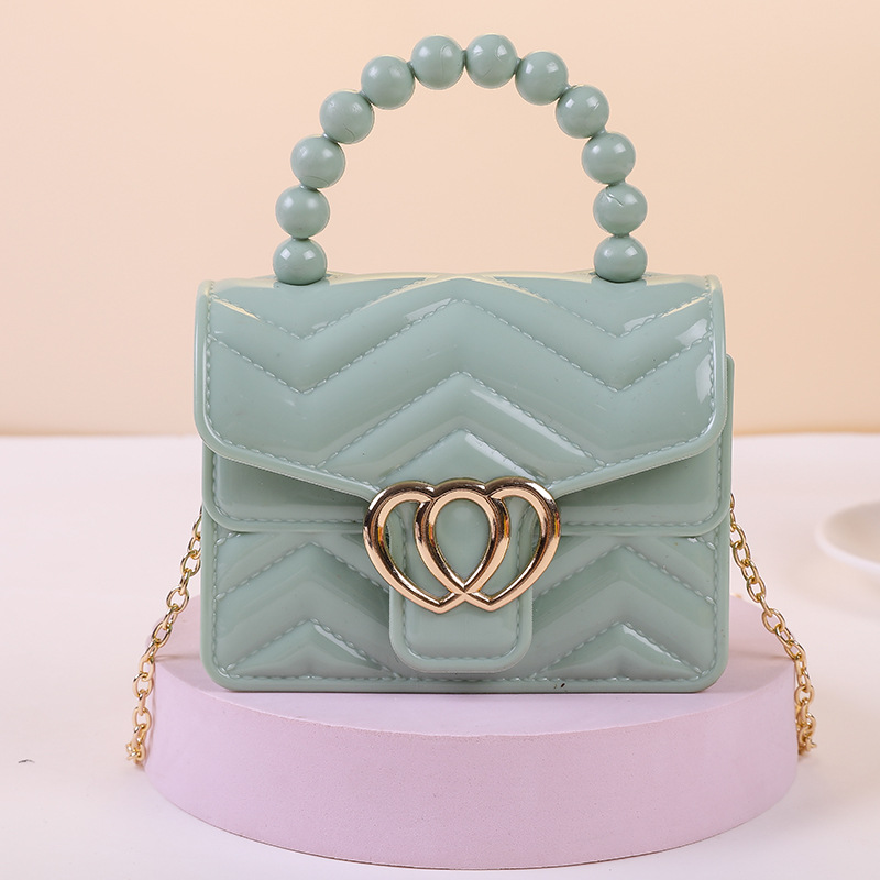 One Shoulder Messenger Mini Chain Key Pearl Jelly Bag — foto 5