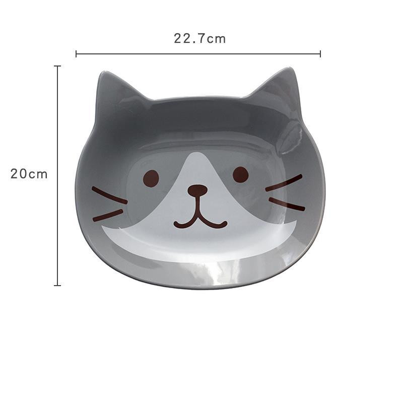 22.7CM Grey Cat Plate