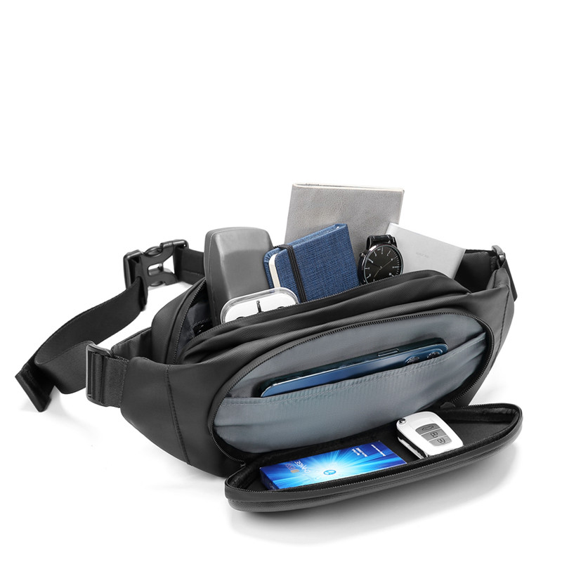Men's Summer Waterproof Hard Shell Small Waist Bag