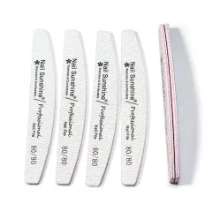 Half-moon Shaped Nail File, Grey Nail File, High-end Washable Nail File, Non-shedding Sanding Nail File - Eighty - View 1