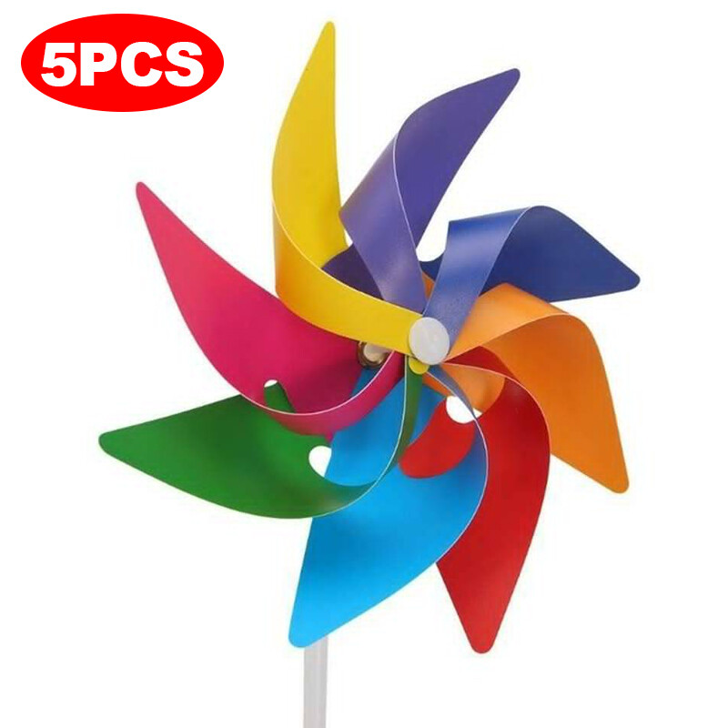 5X Kid Colorful Wind Spinner Pinwheel Windmill Garden Yard Patio Lawn Decor UK. — image 8