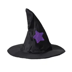 Dog Hat Dress Up Cool Cat Hat Black Purple Star Teddy Magic Wizard Hat - Black Hat - View 1