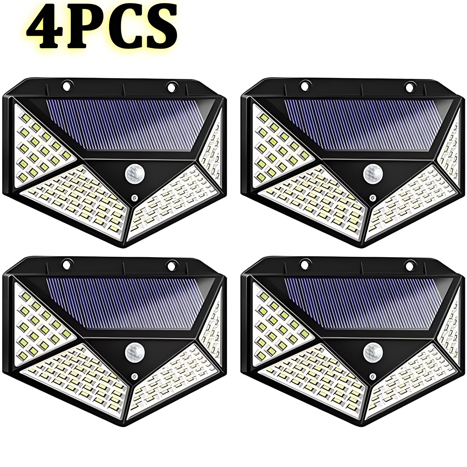 Solar Power PIR Motion Sensor Wall Lights 1o0 LED Outdoor Garden Security Lamp — foto 2