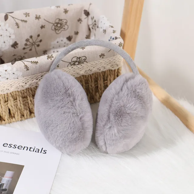 Winter Women's Cute Plush Earmuffs To Keep Warm Light Grey - Shop at LoveMi