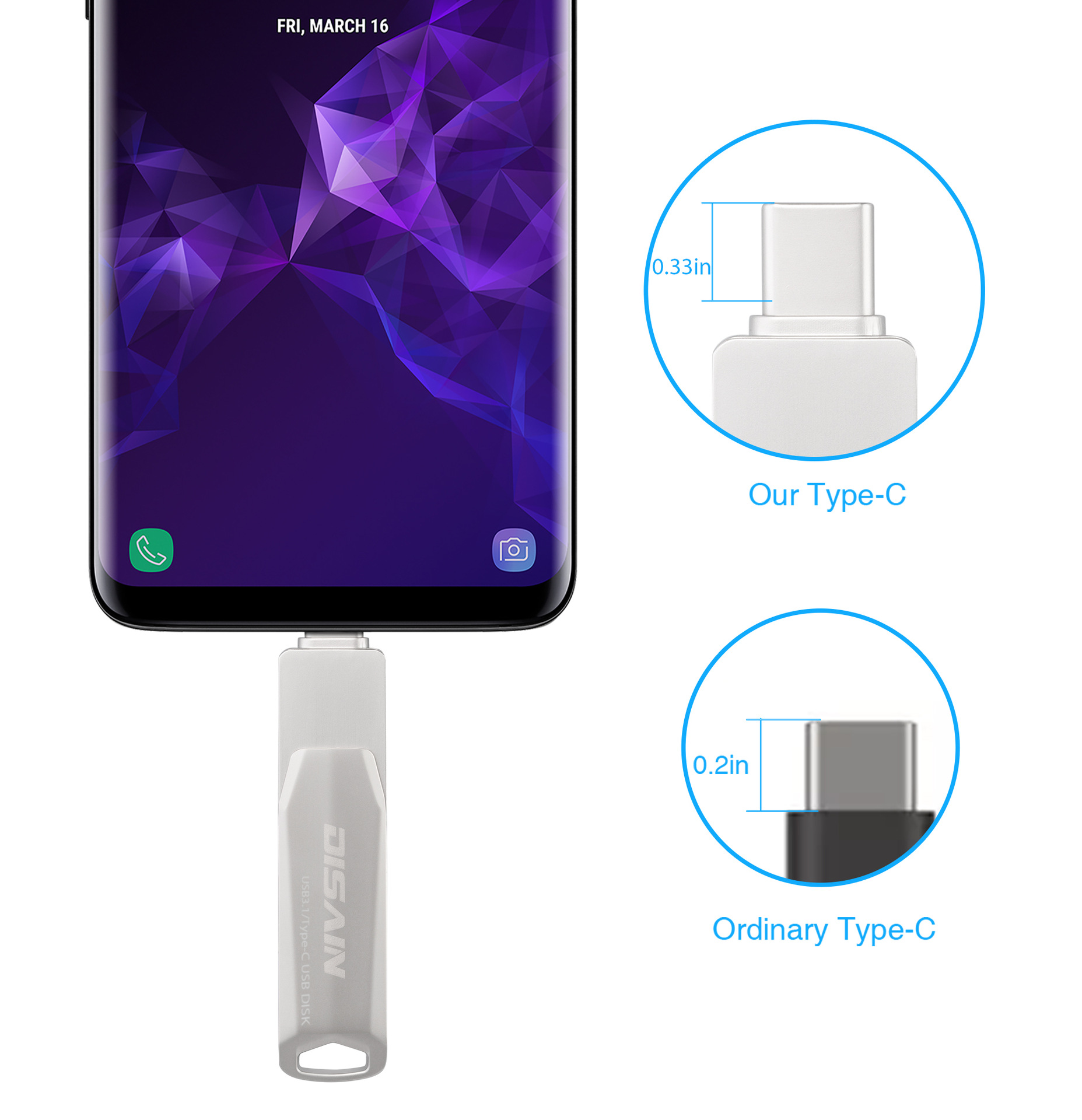 New Typec Metal Rotating USB  Drive Mobile — foto 5