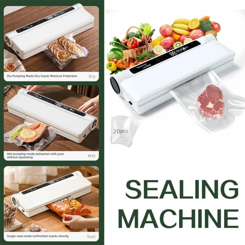 Vacuum Sealer Machine Food Saver Powerful Sealing System 20 Free Bags — image 6