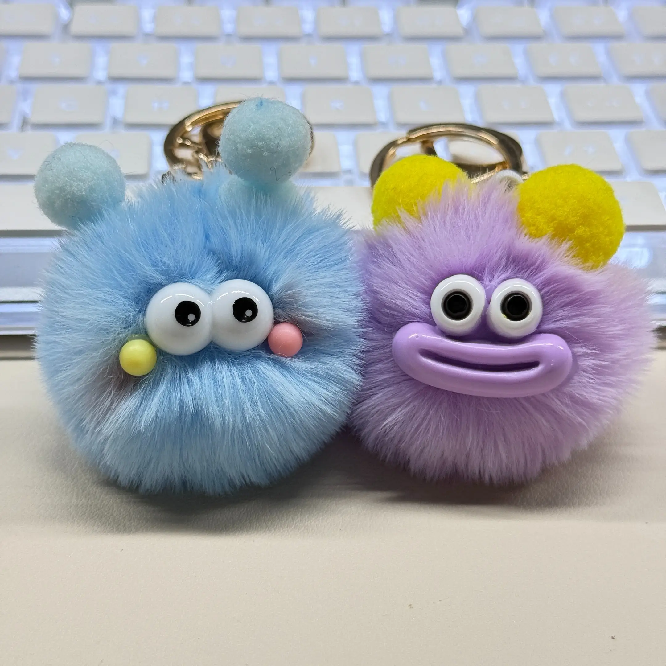 Cute Cartoon Plush Keychains, Made Of Soft And Fluffy Materials, Featuring Various Adorable Designs, Suitable For Home Decoration Or Everyday Use, Making For An