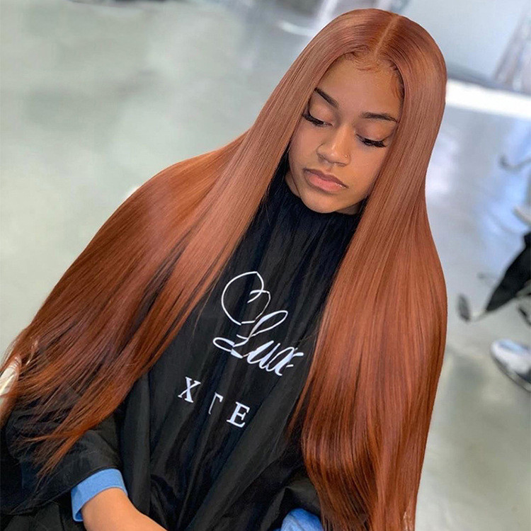 Chestnut Brown Pre-drawn Lace Wig With Baby Hair — foto 5