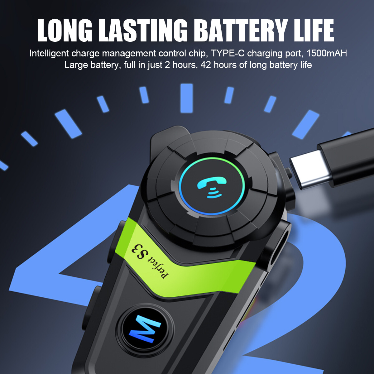 Bluetooth Answer 5.3 Motorcycle Helmet Headset Wireless Motorbike Headphone UK — image 5